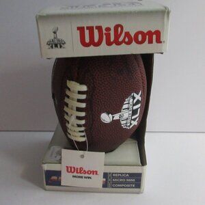 NIB 2015 Super Bowl 49 XLIX Micro Mini Wilson Football NE Patriots Seahawks